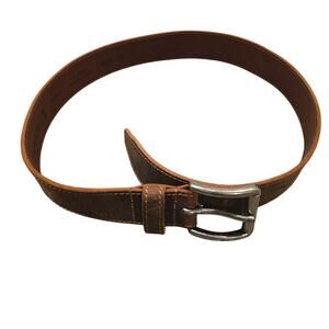 Women's Buckle Brown Leather Belt